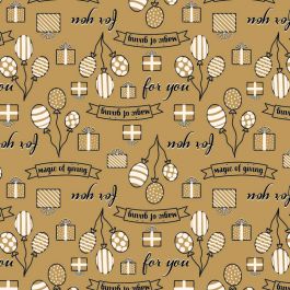 Rouleau Papier Cadeau Kraft Brun Dessin Cadeaux (1 pièce) [FP-IO1163]