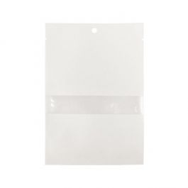 Sachets Kraft Blanc Ecologique 10,2x15,2 cm Thermosoudable avec fenêtre (100 pièces) [KHS46WKW]
