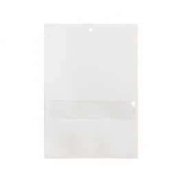 Sachets Kraft Blanc Ecologique 15,2x22,9 cm Thermosoudable avec fenêtre (100 pièces) [KHS69WKW]