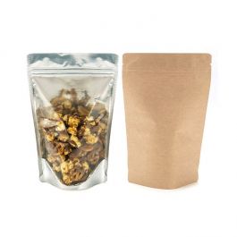 Doypack avec le dos en Kraft 14.9x8.9x23.2cm | 310g (100 pièces) [ZBGK7]