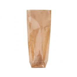 Sacs à fond plat en kraft avec insert en papier 5,1x4,4x21,6 cm (100 pièces) [FGKB20]