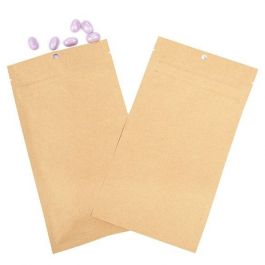 Sacs Zip Kraft 10.2 x 16.5cm w/Tear Notches (100 pièces) [HZBB5K]