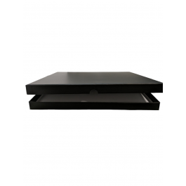 Boîte de rangement pour vinyle pour 6 LP 32,7x2,4x32,7cm Noir mat (4 Pcs) [LPBOX3232]