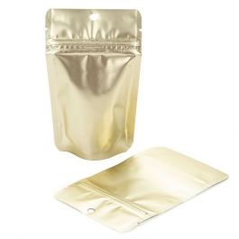 Doypack Or Métallisé matte Trou de suspension 8x5x13cm (100 pièces) [ZBGM1MG]