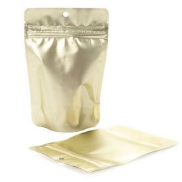 Doypack Or Métallisé matte Trou de suspension 17.1x8.9x28.6cm | 340g (100 pièces) [ZBGM4MG]