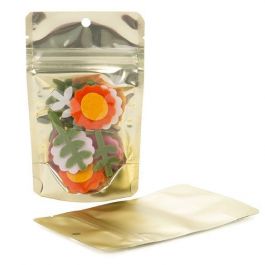 Doypack avec dos Or mat 8x5x13cm | 28g (100 pièces) [ZBGMG1]