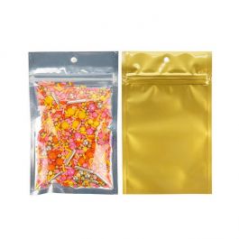 Sac zip métallisé transparent 9x12.5 cm (100 pièces)