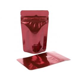 Doypack Rouge Métallisé 10.2x6x15.2cm | 57g (100 pièces) [ZBGM2R]