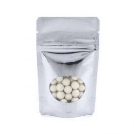 Doypack Argent Métallisé avec fenêtre ovale 8x5x13cm | 28g (100 pièces) [ZBGMO1S]