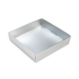Petite Boite avec fond en carton argent kraft 10.5 x 2.5 x 10.8cm (25 Pièces) [MS99]