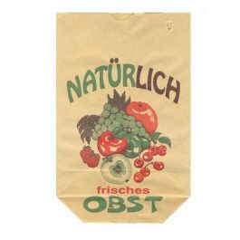 Kreuzbodenbeutel mit Obstdruck - 60 grs (Inhalt 1 kg) 16,5x26cm (100 Stück) [PAK1626B]