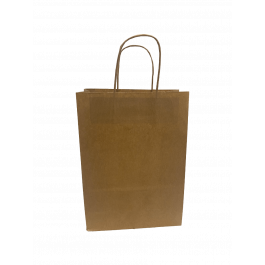 Sac de shopping en kraft 90 g/gm poignées torsadées 22x10x31cm (50 pcs) [PAMB2231]