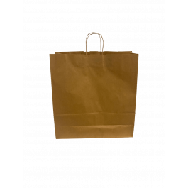 Sac de shopping en kraft 100 g/gm poignées torsadées 45x17x48cm (50 pièces) [PAMB4548]
