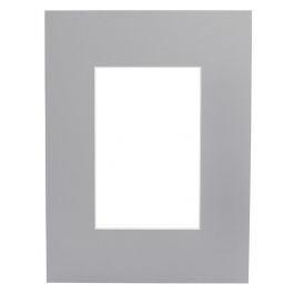 Contrecollé / passe-partout 822 Gris 24x30cm avec fenêtre 14x19cm (5 pièces) [MA-7482224301]
