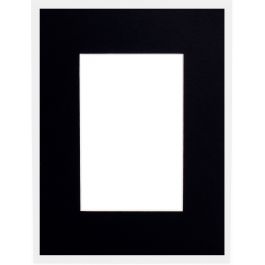 Contrecollé / passe-partout 413 noir 28x35cm avec fenêtre 19x24cm (5 pièces) [MA-7441328352]