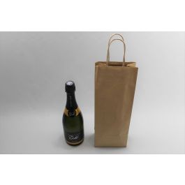 Sac à bouteilles en papier kraft 110 g/m 14x8x39 cm (50 pcs) [PAWF1439BR]
