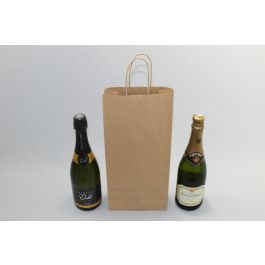 Sac à bouteilles en papier kraft 100 g/m 18x8x39 cm (50 pcs) [PAWF1839]