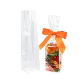 Sachet à soufflet à fond plat, avec insert papier 5x5x21cm (50 pièces) [PFGPB11]