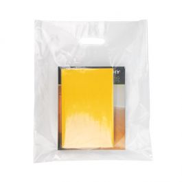 Sac à poignée transparent 20% de contenu recyclé 38,1 x 45,7 cm (100 pièces) [H1518CL1R]