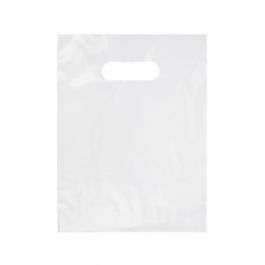 Sac à poignée blanc 20% de contenu recyclé 22,9 x 30,5 cm (100 pièces) [H912WT1R]