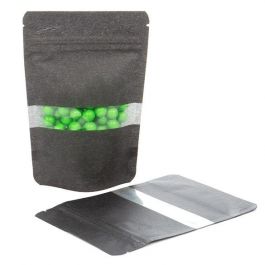 Doypack papier de riz Noir 10.2x6x15.2cm | 57g (100 pièces) [ZBGR2B]