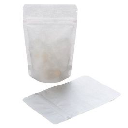 Doypack papier de riz Argenté 10.2x6x15.2cm | 57g (100 pièces) [ZBGR2SS]