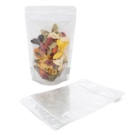 Doypack en papier de riz Transparent/Argent 13x7.9x20.6cm | 113g (100 pièces) [ZBGR3SC]