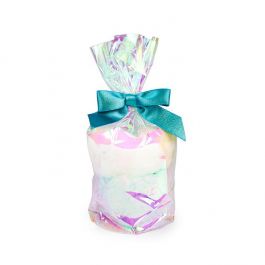Sachet a Fond Rond Irisé 10,2x25,4cm avec insert en papier (50 pièces) [RPBGH4]