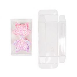 Boites cadeau rPET plastique à transparence cristalline 5.4x2.1x9.2 cm (25 pièces) [FB36R]