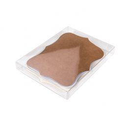 Boites cadeau rPET plastique à transparence cristalline 11.4x1.6x14.9 cm (25 pièces) [FB3R]