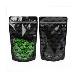 Doypack Noires imprimées chauve-souris 13x7,9x20,6cm (25 pièces) [ZBGW3B]
