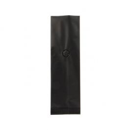 Sachet à café en noirs avec valve d'aération, 8.5x6.5x33 cm, 12-16oz (50 pièces) [SGC2BM]