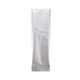 Sachet à café argent avec valve d'aération, 8x6x26 cm (50 pièces) [SGC1S]
