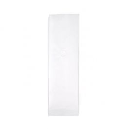 Sachet à café blanc mat avec valve d'aération 8.5x6.5x33 cm, 450 gramme (50 pièces) [SGC2WM]