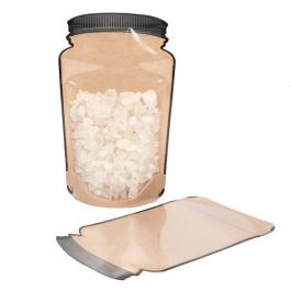 Kraft Jarre a cookie Doypack avec fond transparent 15.2x7.9x25.4 cm (100 Pieces) [SP7KC]