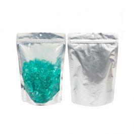 Doypack Argenté avec trou de suspension 17.8x9.8x25.2cm (100 pièces) [ZBGS69H]