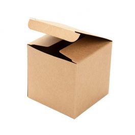 Boîte solide en Kraft pliante 7,5x7,5x7,5cm (25 pièces) [PLB58K]
