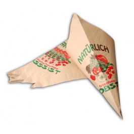 Spitztüten mit Obstdruck - 60 grs (Inhalt 1 kg.) 34 cm (100 Stück) [PAS34B]