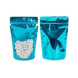Doypack Transparentes/bleues 14,9x8,9x23,2cm Trou de suspension (100 pièces) [ZBGB7AM]