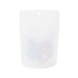 Sachet Doypack Ecologique Kraft Blanc 10,2x6x15,2 cm (100 pièces) [SUPEK2W]