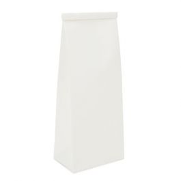 Sachet en Kraft blanc refermable à attache métalique 10,8x6,4x26,7 cm (100 pièces) [TTB2W]