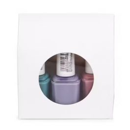 Boite Kraft Blanc Avec fenêtre ronde 8,9x3,8x10,2 cm (25 pièces) [FS339]