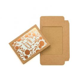 boite en kraft marron avec fenètre 11.4x2.2x14.9cm (25 Pieces) [WKR247]