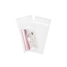 Sachet zip à transparence cristalline 100 microns avec trou pour suspension 7,6x15,2cm (100 pièces) [Z4R36]
