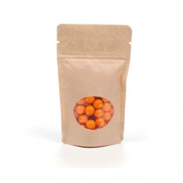 Doypack Kraft avec fenêtre ovale 8x5x13cm | 28g (100 pièces) [ZBGO1K]