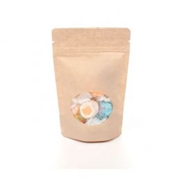 Doypack Kraft avec fenêtre ovale 10.2x6x15.2cm | 57g (100 pièces) [ZBGO2K]