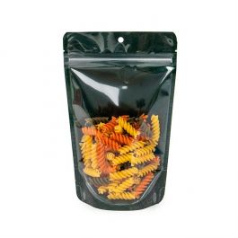 Doypack Transparent/Paillettes Vert 13x7,9x20,6cm (100 pièces) [ZBG3GLGR]