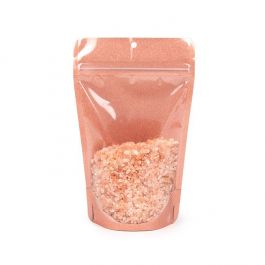 Doypack Transparent/Paillettes Or rose 13x7,9x20,6cm (100 pièces) [ZBG3GLRG]