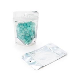 Doypack Métallisé et dos Noir 8x5x13cm Trou Suspension Rond (100 pièces) [ZBGB1H]