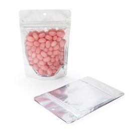 Doypack Métallisé et dos Noir 10.2x6x15.2cm | 57g Trou supension rond (100 pièces) [ZBGB2H]